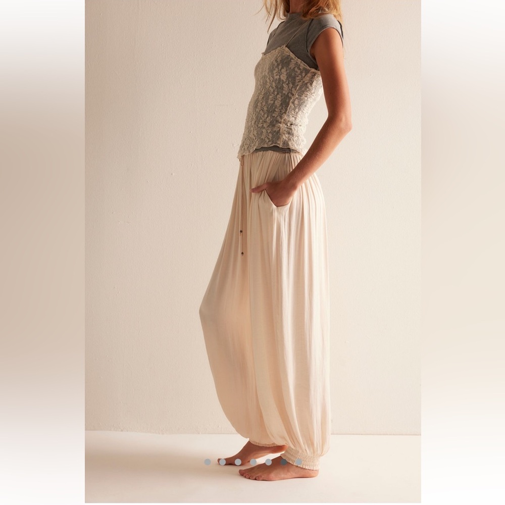 Free People Intimately Sleepover Crush Silky Oversized Balloon Lounge Pants